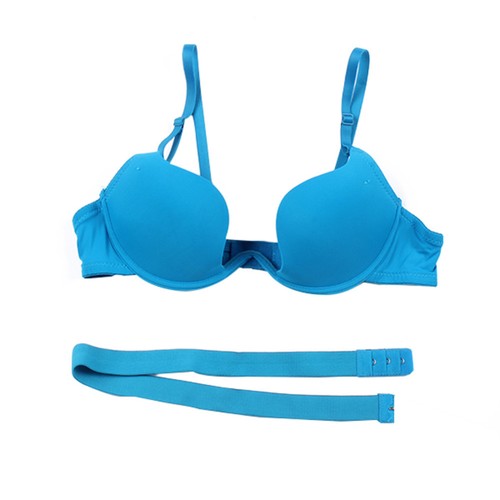 Deep Plunge Low Back Convertible Womens Thick Padded Extreme Push Up 2 Cups Bra - Picture 21 of 43