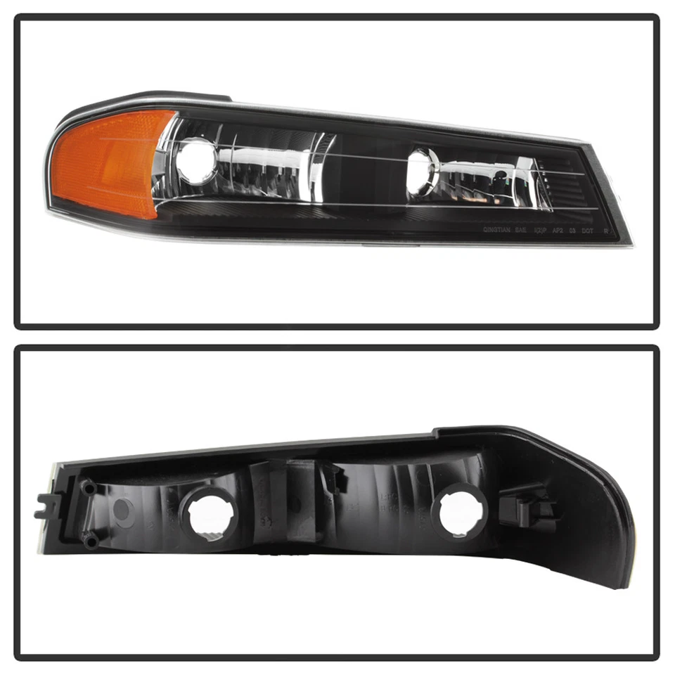 Blk [4PC] 2004-2012 Chevy Colorado Canyon Headlights Corner Lights Parking Lamps - Image 4 of 4