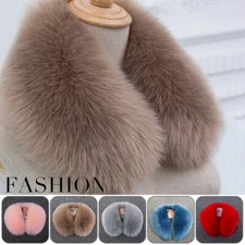 Women Fluffy Collar Scarf Winter Warm Faux Shawl Neck Warmer Wrap Stole NEW