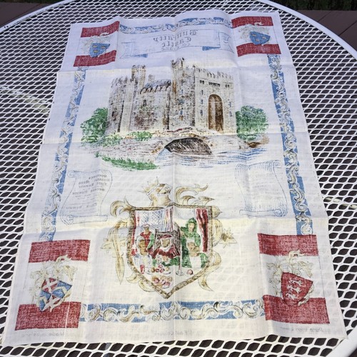 Vintage Bunratty Castle Co. Clare Tea Towel 21 x 31” VGC - Foto 6 di 6
