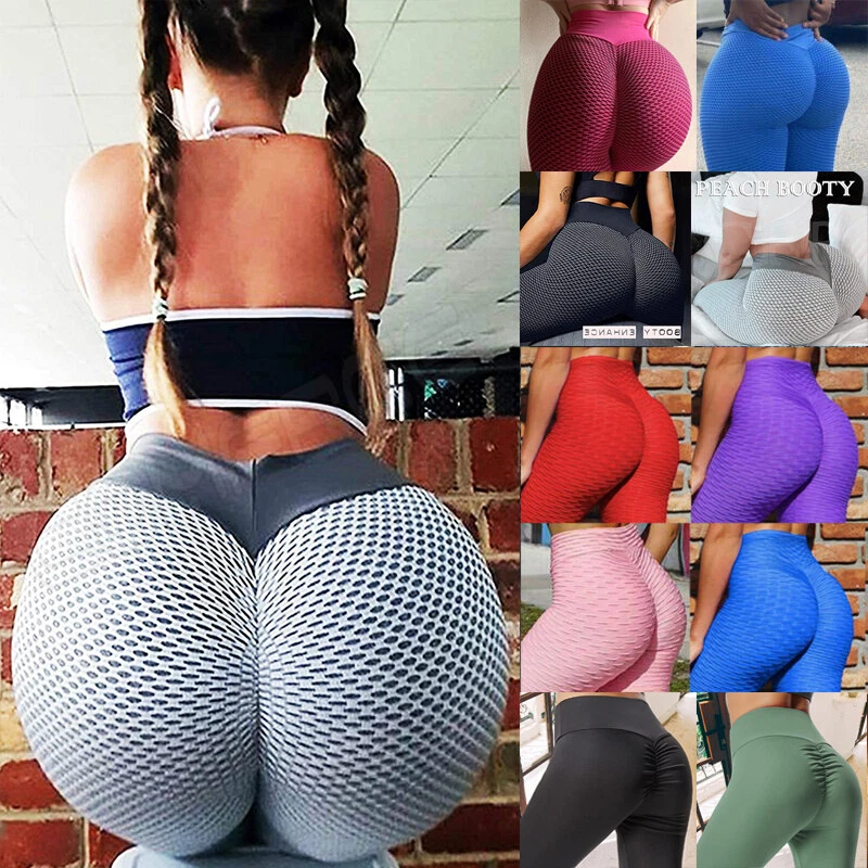 Women Anti-Cellulite Tik Tok Leggings Push Up Yoga Pants Bum Butt Lift  Sport Gym