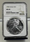 1990 American Silver Eagle NGC MS 69 #336