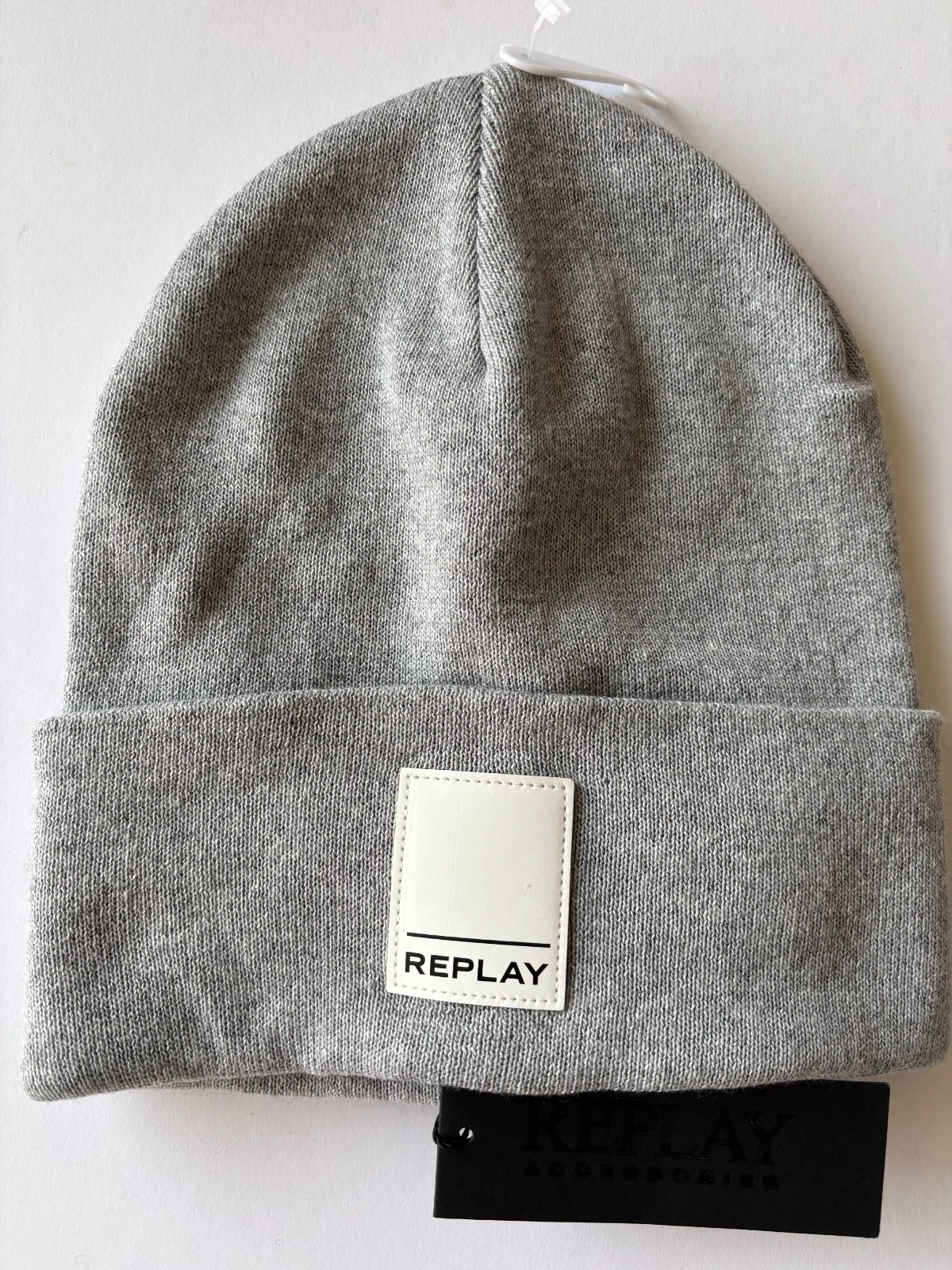 Unisex One Size Replay Grey Beanie Hat
