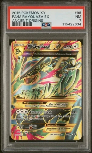M Rayquaza EX (Shiny Full Art) 98/98 XY - Ancient Origins Holo