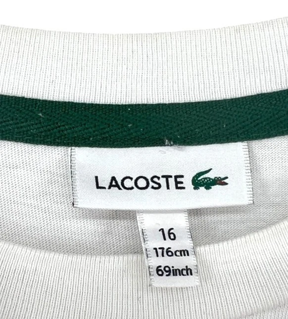 Camiseta blanca LACOSTE niños cuello redondo talla 16 J. 176Cm Foto 4 de 4