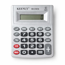 Taschenrechner 8-Stellig Handlicher Tischrechner Klein 13cm Schule Büro Rechner