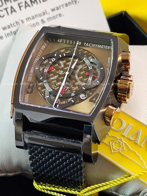Invicta   S1 Rally - Gunmetal / Khaki Milanese - Swiss Z60 FE Chrono Mens Watch 