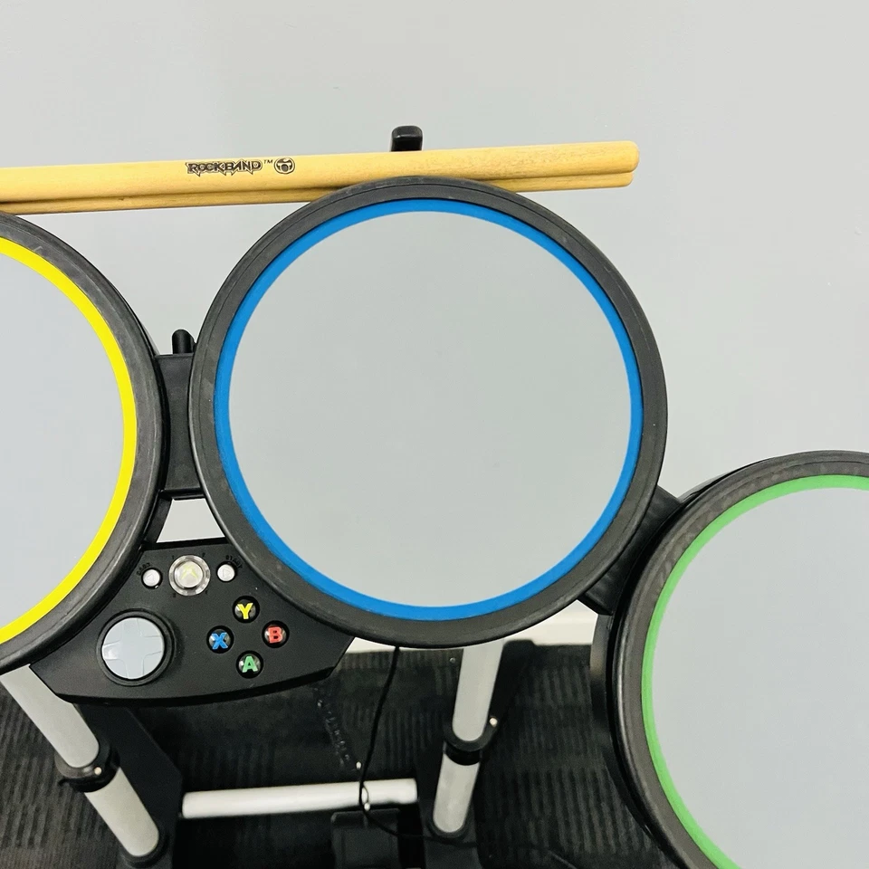 Xbox 360 Rock Band Drum Kit, Pedal and Drumsticks- Tested, Working - Image 4 of 4