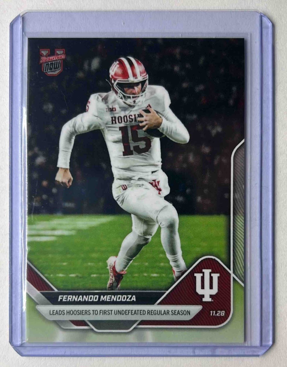 Fernando Mendoza 2025 Bowman U Now Football #52 Indiana Hoosiers PR: 2009