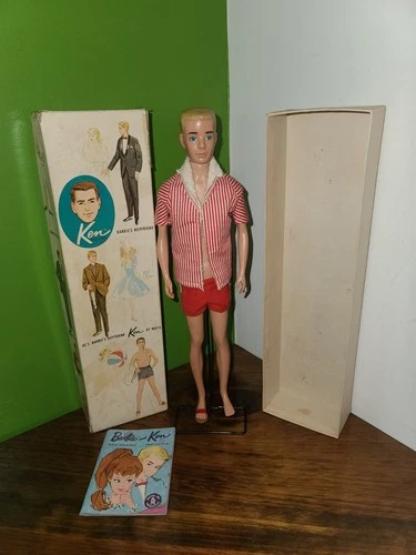 New Listing1961 Mattel Vintage Blonde Molded-hair Ken Doll With Box In Good Condition