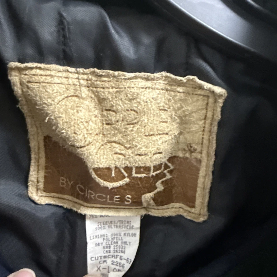 Chaqueta de Colección Cripple Creek Para Hombres XL Azul Lana Círculo S Verde Gamuza Tareas Abrigo Foto 2 de 4