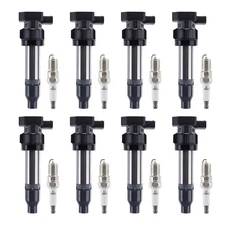 8Pack Ignition Coil & Iridium Spark Plug for Cadillac DTS SRX STS XLR 4.6L UF564