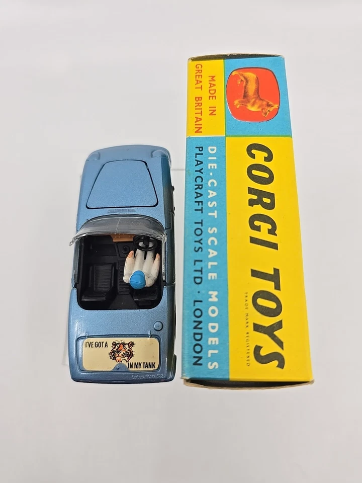 CORGI TOYS 318 LOTUS ELAN S2 Open Top Boxed Blue "I've got a Tiger in my Tank" - Image 4 of 4