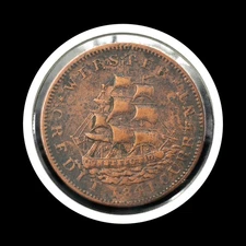 HT-20 1841 Hard Times Token - Anti Martin Van Buren - Shipwreck (57810)