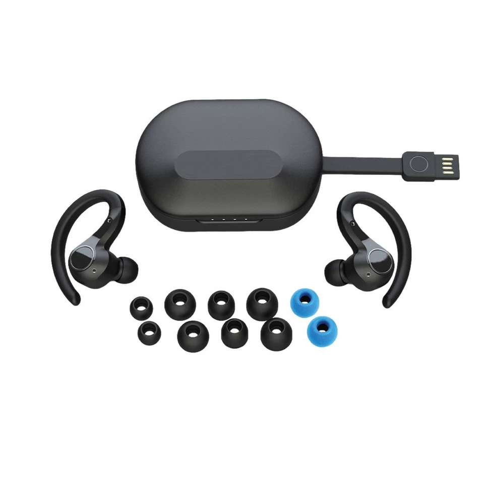 JLab Epic Air Sport ANC True Wireless Earbuds EBEAIRSPTNCRBLK82 (Black) - Image 4 of 4
