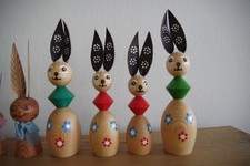 Figurki królików wielkanocnych duże drewniane Rudawy