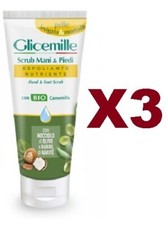 3PCS GLYCEMILLE HAND AND FOOT SCRUB NOURISHING EXFOLIANT WITH ORGANIC CHAMOMILE 100ML