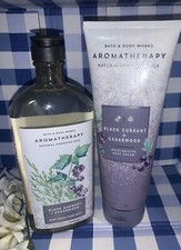 Bath  Body Works Aromatherapy Foam Wash /Cream Set 2 BLACK CURRANT  CEDARWOOD