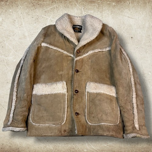Vintage Sears Western Outdoor Wear Kunstleder Lederjacke Herren Medium 80er