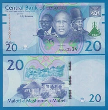 Lesotho 20 Maloti P 22d, 2021 UNC ( P 22 d )