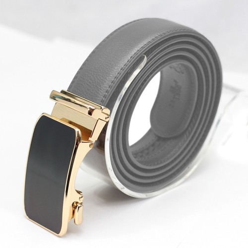 Men's Belt Leather Ratchet Belts Automatic Buckle 1.37inch Width - Picture 10 of 35