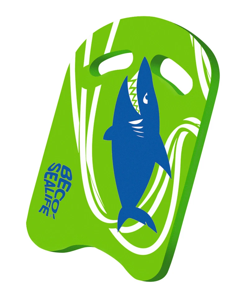 BECO SEALIFE Kinder Kick Board SHARK Schwimmbrett Wasserbrett grün