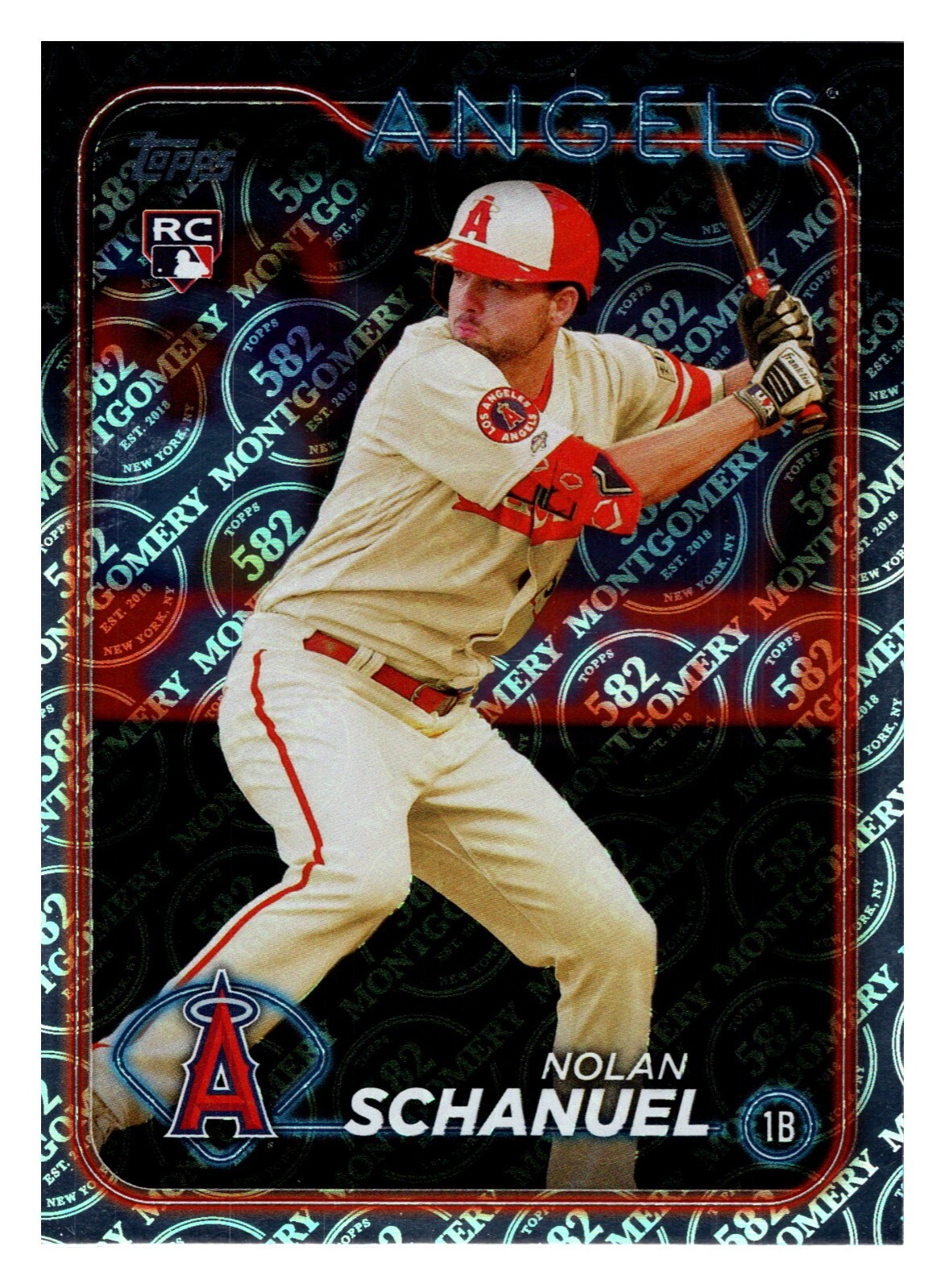 #53 Nolan Schanuel Los Angeles Angels RC 2024 Topps 582 Montgomery Club Foil