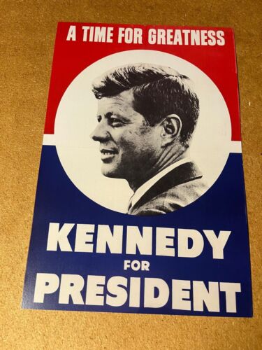 John F. Kennedy JFK pour président - Un temps pour la grandeur - affiche de campagne - Photo 1 sur 2