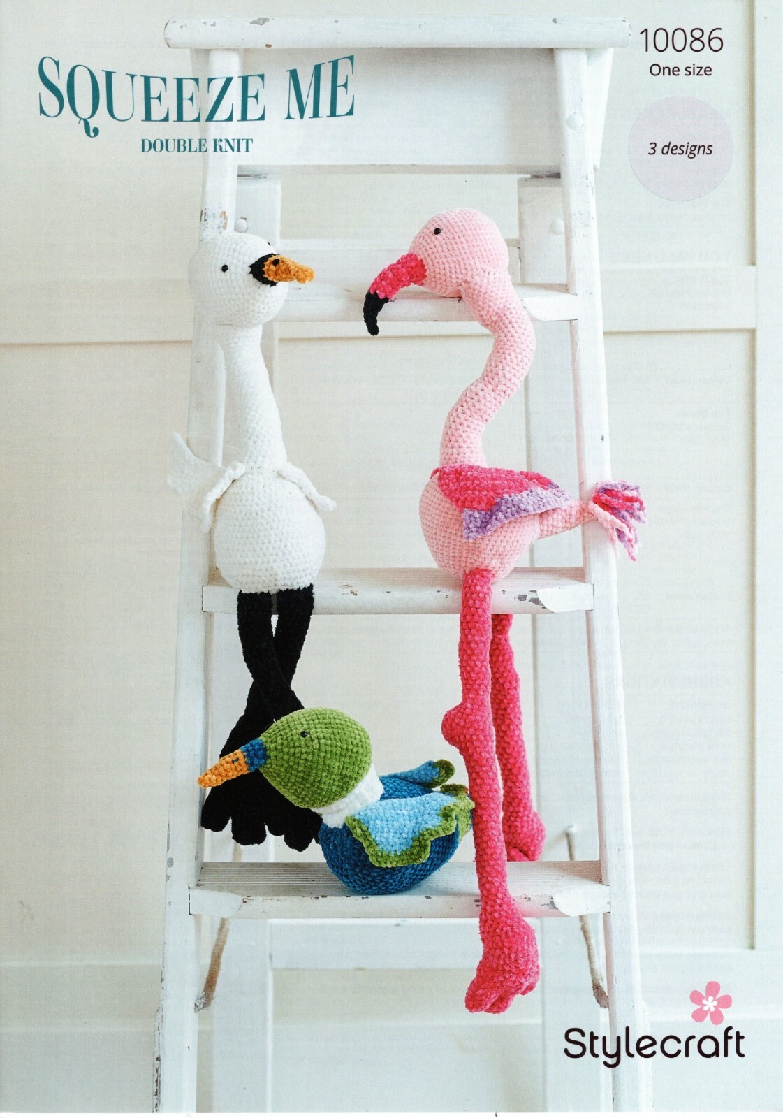 Stylecraft DK Crochet Pattern - 10086 Flamingo, Swan, Duck Toys