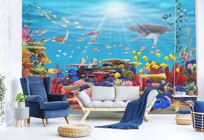 3D Seabed Coral 741 Wallpaper Mural Paper Wall Print Indoor Murals CA Sinsin