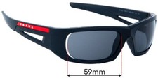 SFx Replacement Sunglass Lenses fits Prada SPS 02Y - 59mm Wide