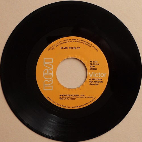 Elvis Presley ~ THE ELVIS MEDLEY ~ 1982 Spanish 7" ~ Spanien - Bild 4 von 4