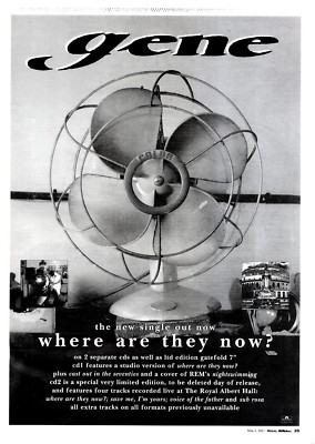 K7 ADVERT 15X11 GENE : WHERE ARE THEY NOW SINGLE