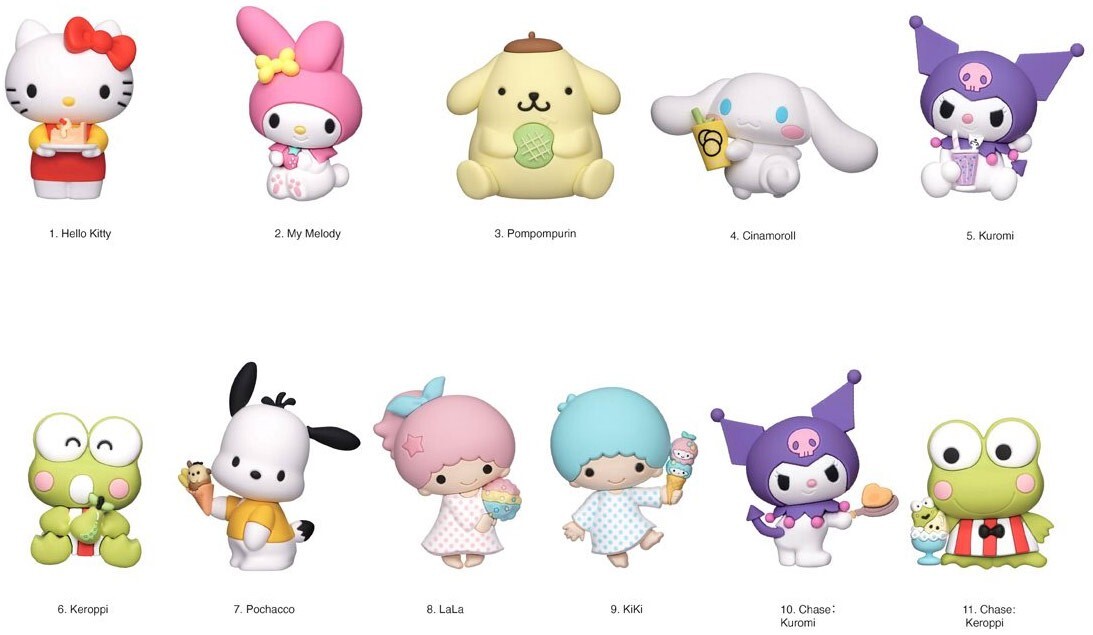 3D Figural Foam Bag Clip Hello Kitty & Friends Series 5 Pack | eBay