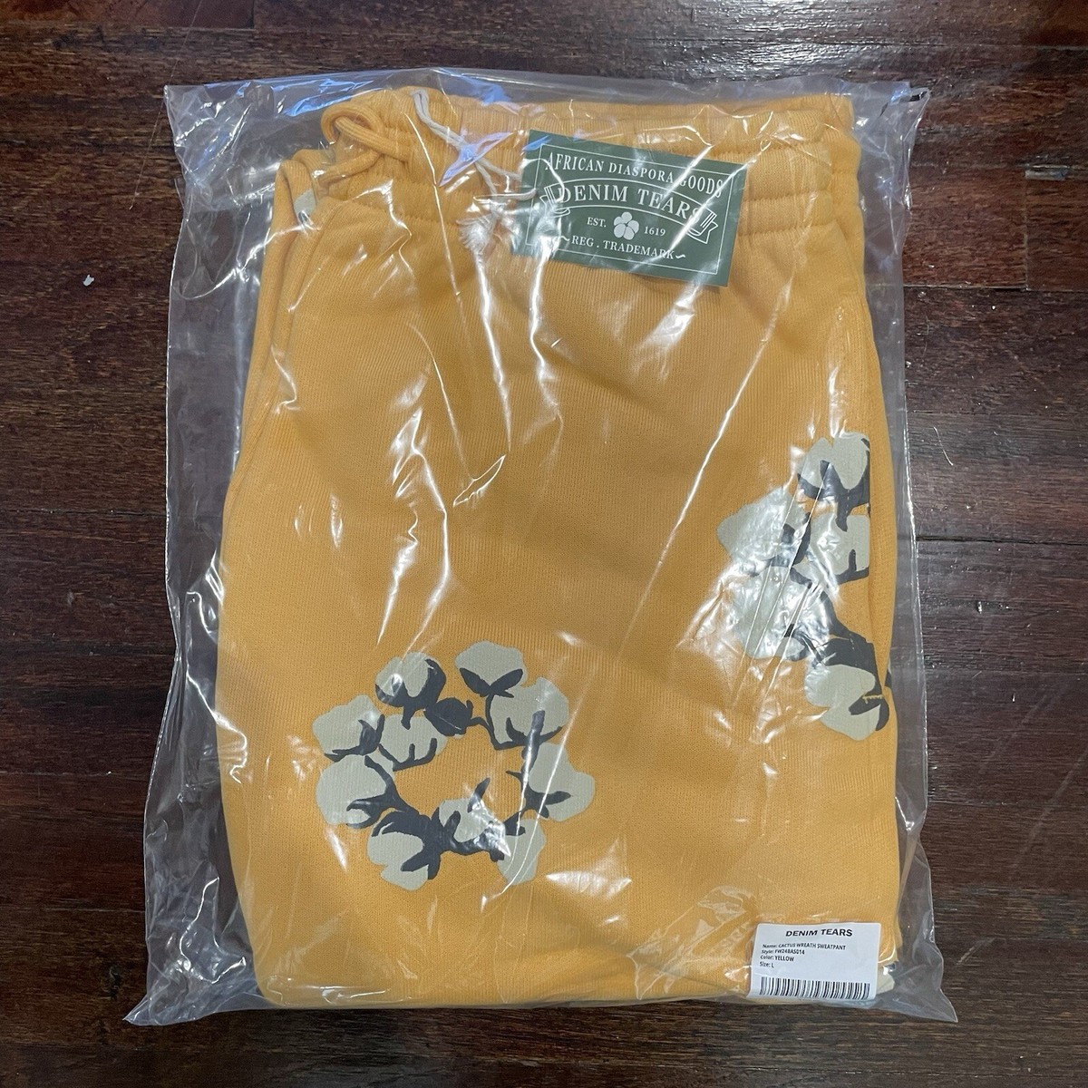 Denim Tears CPFM Cactus Plant Tears Cotton Wreath Sweatpants