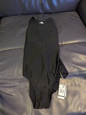 Image of Adidas Womens Tape Swimsuit hr6474 Black/White