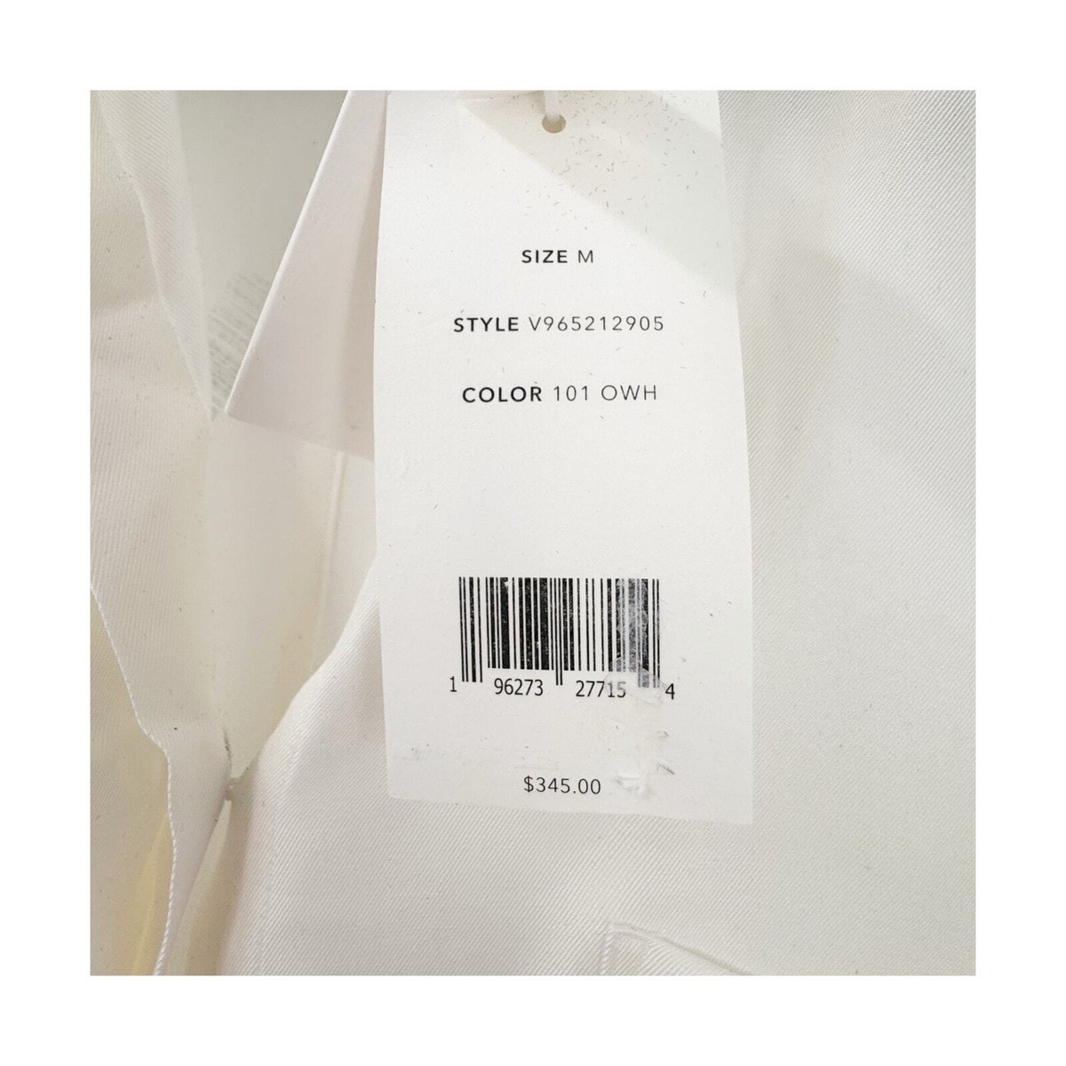 Vince V965212905 Button Up Silk Blouse Long Sleeve Off-White Size