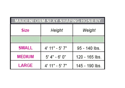 Women's Maidenform Sexy Shaping Bottom Lifter Hosiery Sheer Silky Smooth Soft - Picture 4 of 6