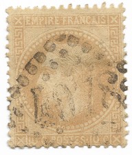 France, 1868 - Napoléon III Lauré 10c YT 28B - Livraison 0€ dès 5 lots groupés