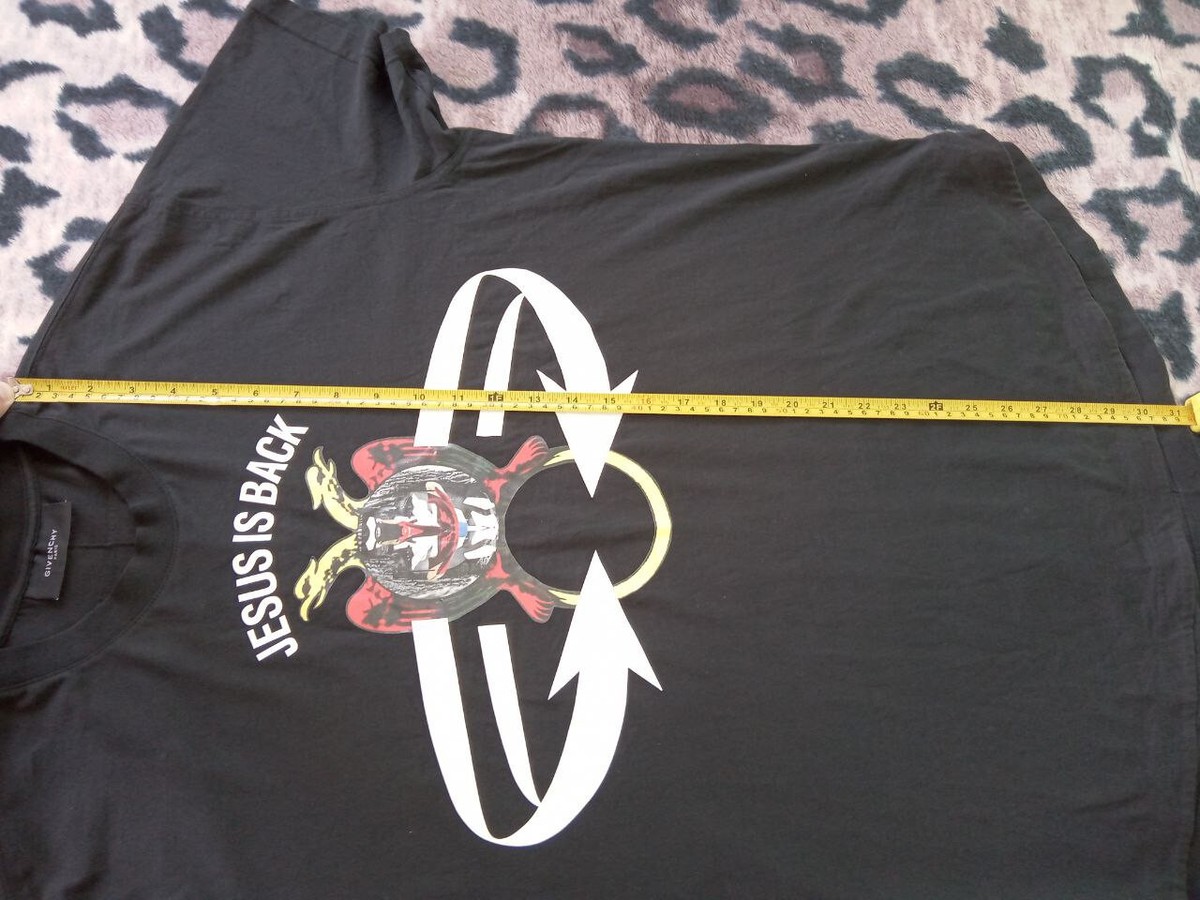 Givenchy Black Jesus is Back Oversized XXS T-Shirt Used condition