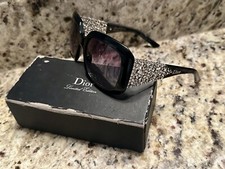 Christian Dior Delicacy Limited Edition Sunglasses Black Crystal RARE Vintage