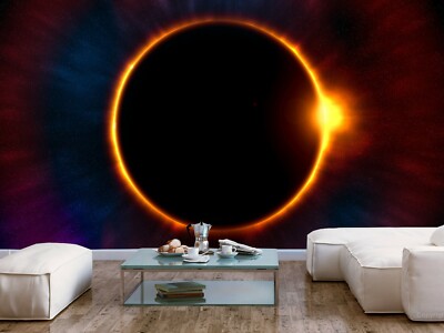 Weltraum Sonne Mond Finsternis Sterne Planeten Tapete Wandbild Foto Zuhause Poster Deko