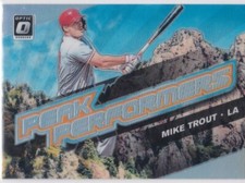 MIKE TROUT Donruss Optic RARE PRIZMS $$ INSERT Baseball Card Peak Performers!