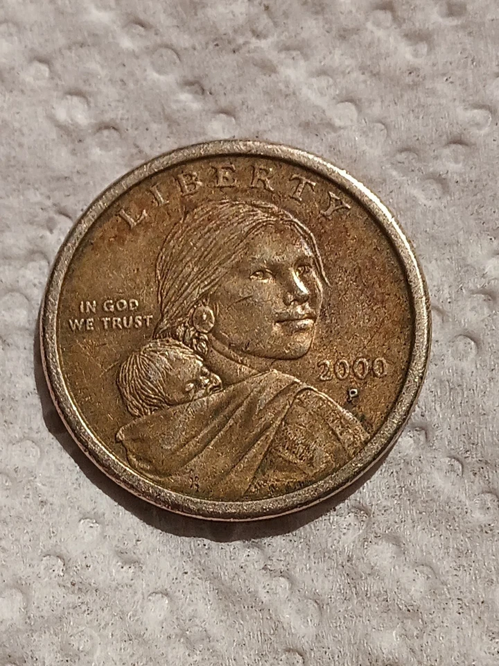 Rare 2000 P Sacagawea One Dollar US Liberty Error Coin No Edge Writing - Image 4 of 4