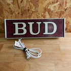 Vintage Rare BUDWEISER "BUD" BEER LIGHTED Wall SIGN - Anheuser-Busch