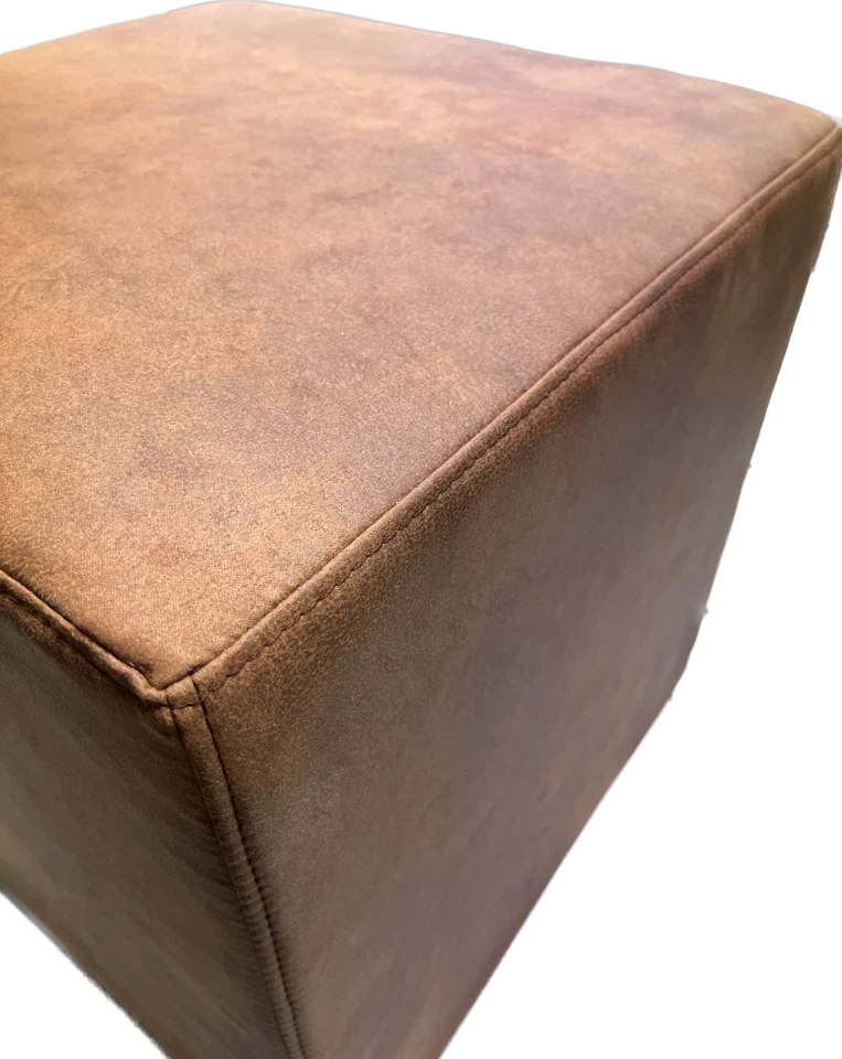 Sgabello,Sgabello Imbottito,Sedia a Cubo 45x45x45 Similpelle Due Vintage 5