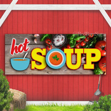 HOT SOUP Vinyl Banner with Optional Sizes (Made in the USA)