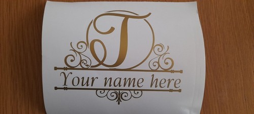 Monogram Name Wall Art Vinyl Decal - Picture 4 of 5