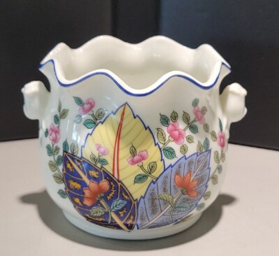 Tobacco Leaf Open Sugar Bowl By Seymour Mann
