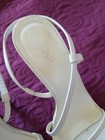 Faith, UK open heel shoes. White with crystal/ jewel toes  for cocktail/party.  — photo 3